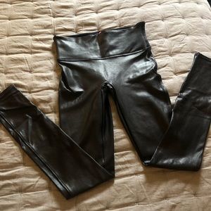 Spank Faux Leather Leggings!